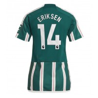 Manchester United Christian Eriksen #14 Bortatröja Kvinnor 2023-24 Korta ärmar